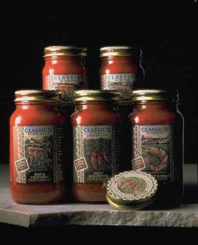 Classico pasta sauce brand identity