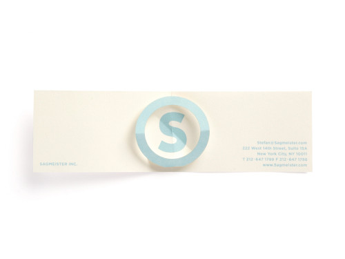 Business card, Sagmeister Inc.