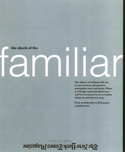 The New York Times Magazine “Shock of the Familiar” Cover