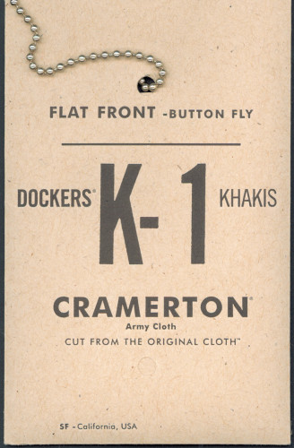 Dockers K-I Clothing Tags