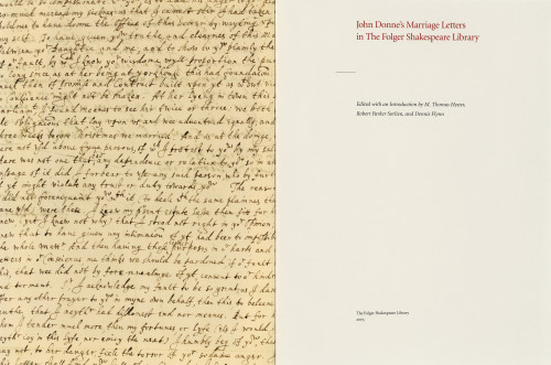 John Donne’s Marriage Letters in the Folger Shakespeare Library