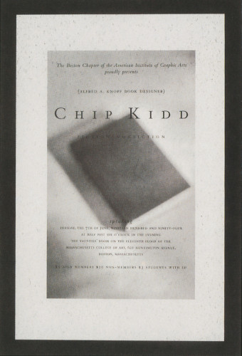 Chip Kidd Lecture Postcard