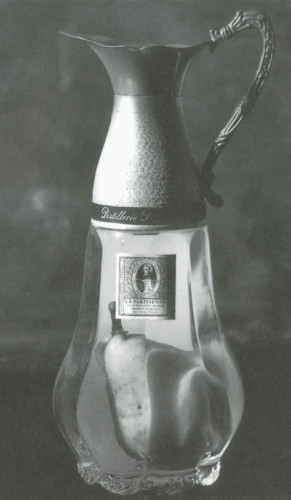 Liquer Bottles La Parisienne (Pear William Liqueur), Liqueur de Melon, La Sirene (Raspberry Liqueur)