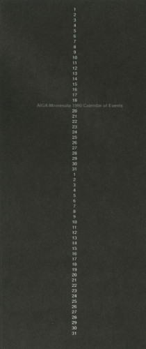 AIGA/Minnesota 1990 Calendar of Events
