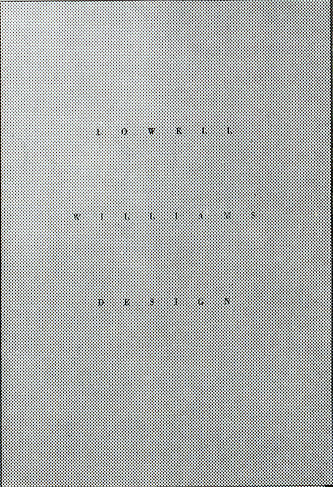 Lowell Williams Design Book