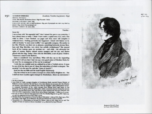 Benjamin Disraeli Letters 1815-1837