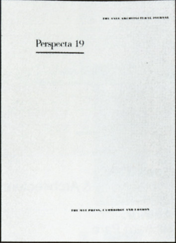 Perspecta 19, The Yale Architectural Journal