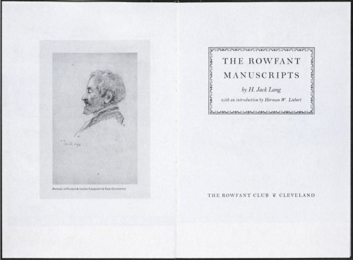The Rowfant Manuscripts