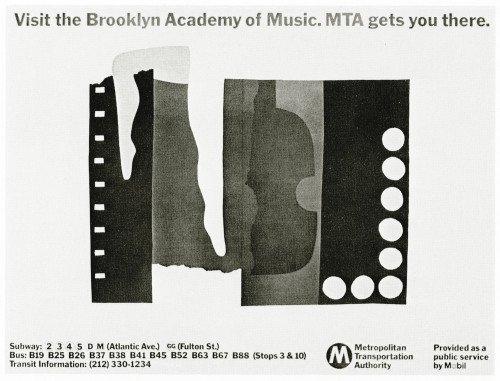 Visit the Brooklyn Academy of Music, poster