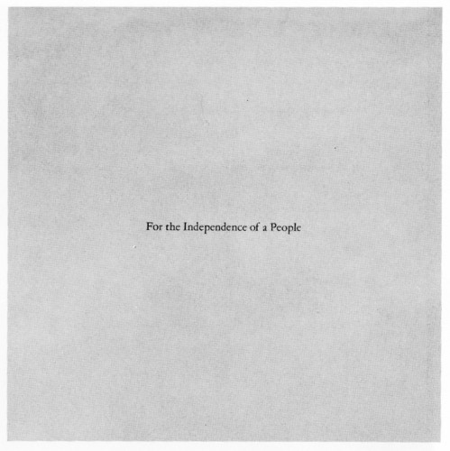 For the Independence of a People, brochure