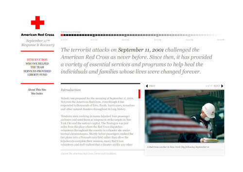 September 11th Response & Recovery (http://www.redcross.org/911legacy/)