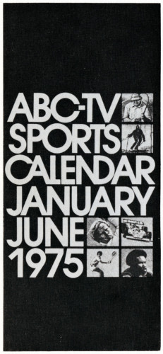 ABC-TV Sports Calendar January-June 1975