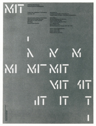 Objective Visual Design: Recent American Developments Part One: MIT, poster