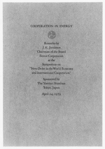 Cooperation in Energy, booklet