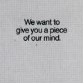 We Want To Give You a Piece of Our Mind, booklet