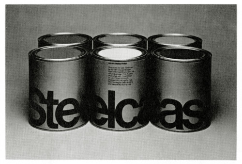 Steelcase, promotional paint cans