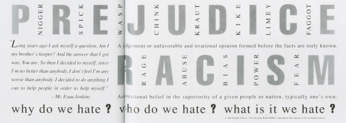 Prejudice/Racism (Bus Placard)