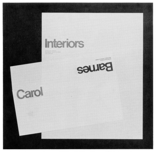 Carol Barnes, stationery, business card