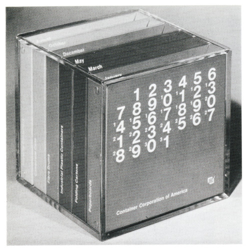 1973 Corporate Calendar, promotional cube calendar