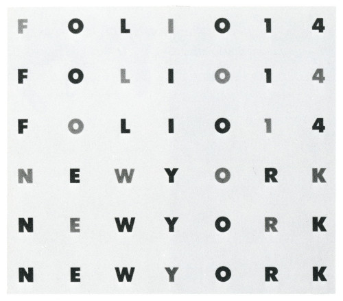Folio 14/NewYork, brochure