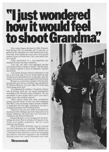 "I just wondered how it would feel to shoot Grandma."