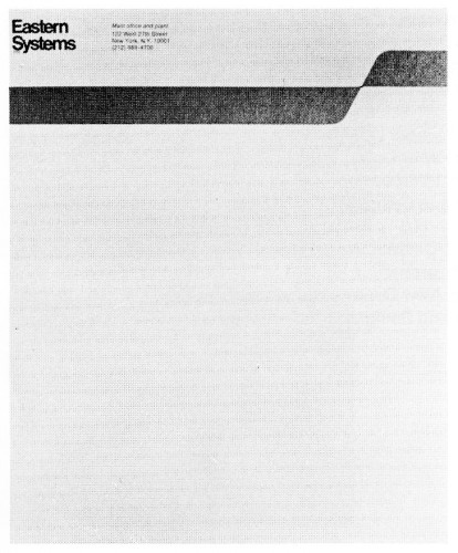 Eastern Systems, Inc., letterhead and envelopes