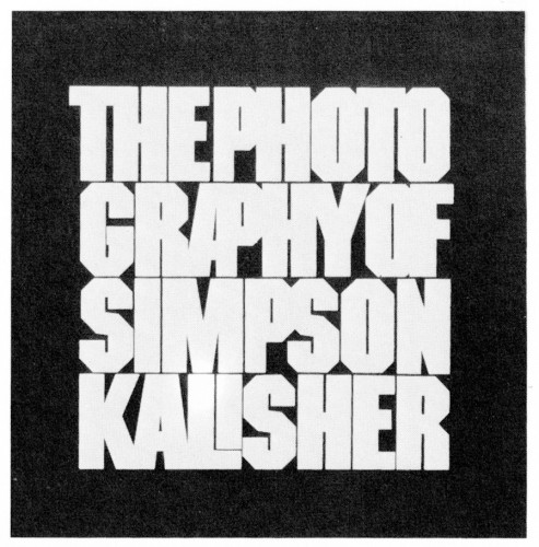 The Photography of Simpson Kalisher, brochure