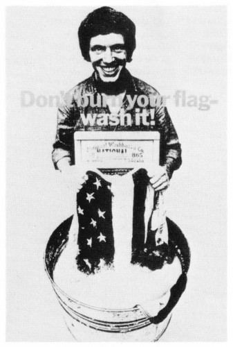 Don't Burn Your Flag—Wash It!, poster