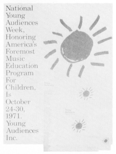 Young Audiences Inc., stationery, business card, poster