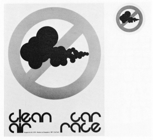 Clean Air Car Race, poster and button