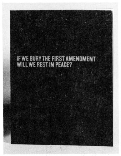 If We Bury The First Amendment Will We Rest In Peace? booklet