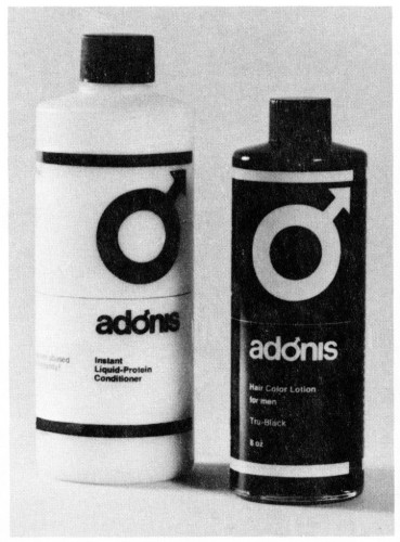Adonis Hair Products, packaging