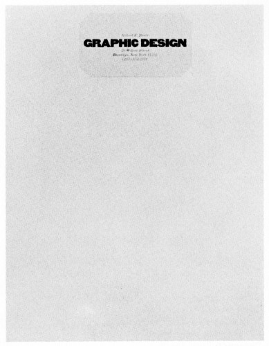 Robert E. Bruce Graphic Design, letterhead