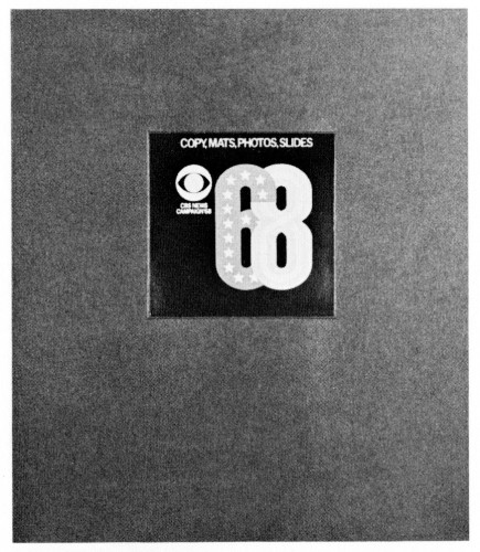 CBS News Compaign Republican & Democratic '68, promotion kit and label