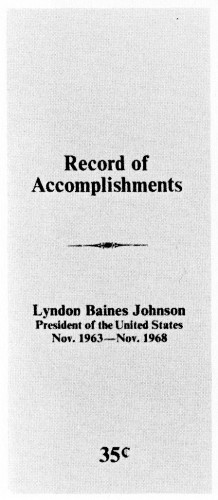 Record of Accomplishments, brochure