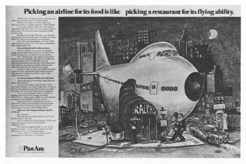 "Picking an airline for its food..."