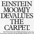 "Einstein Moomjy devalues the carpet."