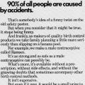 "90% of all people are caused by accidents."
