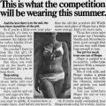 "This is what the competition will be wearing this summer."