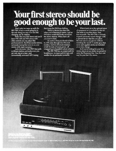 "Your first stereo should be good enough to be your last”