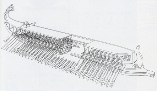 Cutaway View of a Greek Trireme