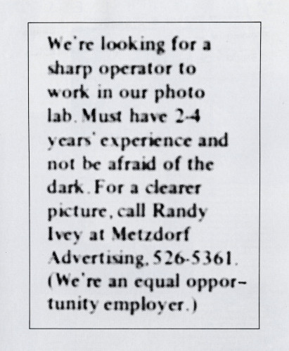 “We’re looking for a sharp operator…”