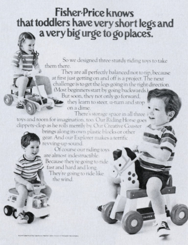 “Fisher-Price knows that toddlers…”