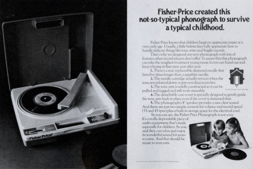 “Fisher-Price created this not-so-typical phonograph…”