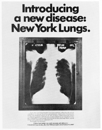 Introducing a new disease:  New York Lungs.
