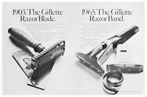 
The Gillette Razor Blade.  1965.  The Gillette Razor Band.
