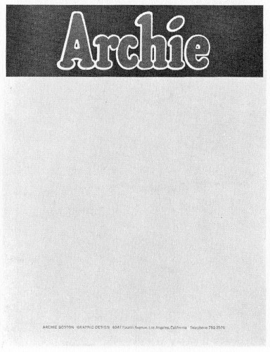 Archie Boston Graphic Design, stationery
