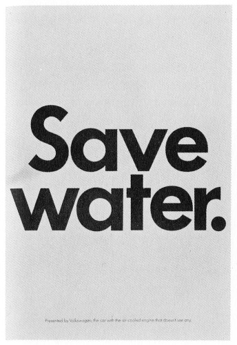Save water.