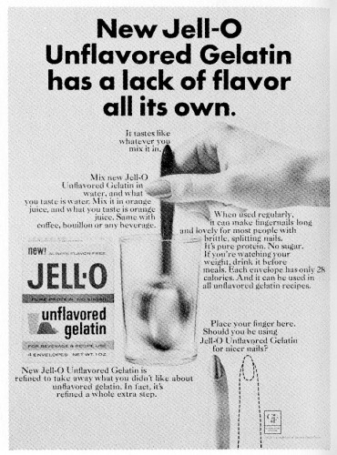 New Jell-O unflavored gelatin…