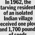In 1962, the starving residents…